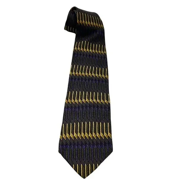 Bill Blass Black Label Multicolor Silk Necktie - Picture 8 of 10